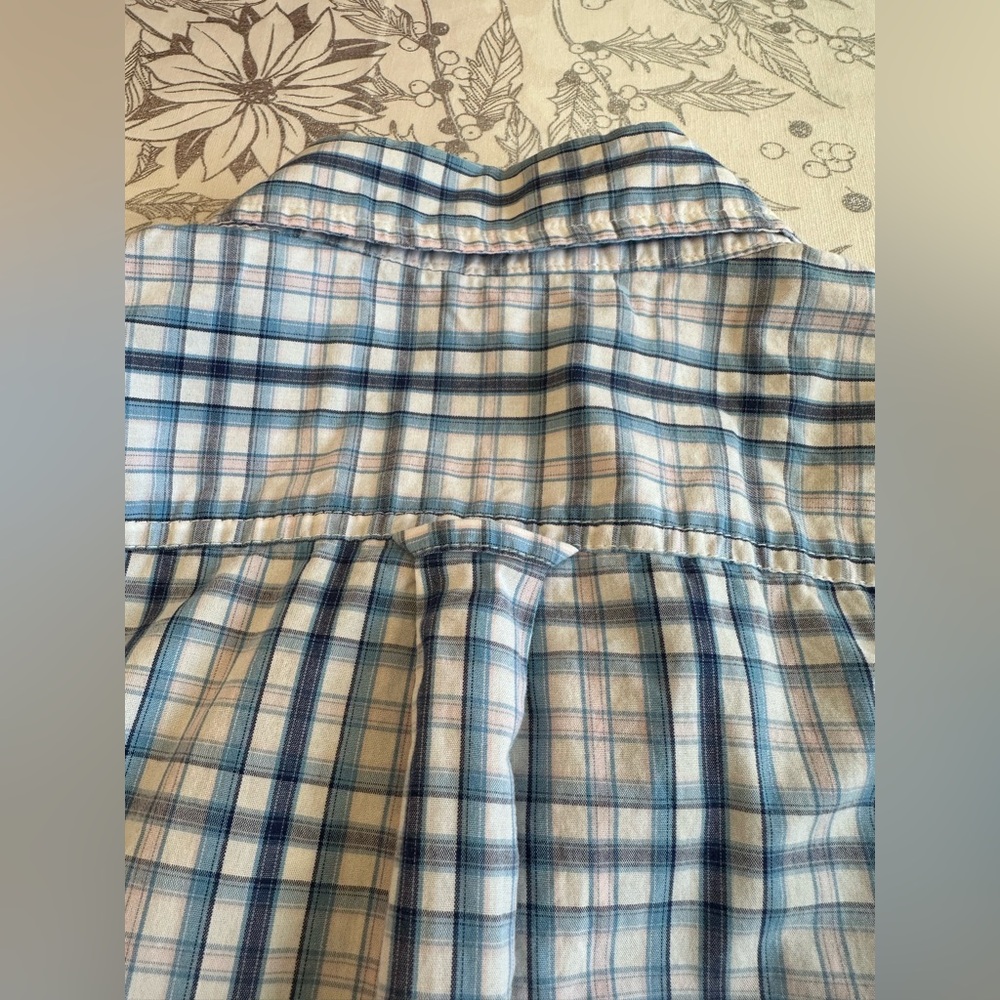 Izod saltwater relaxed classics button down the front plaid men’s shirt size L - Picture 10 of 13